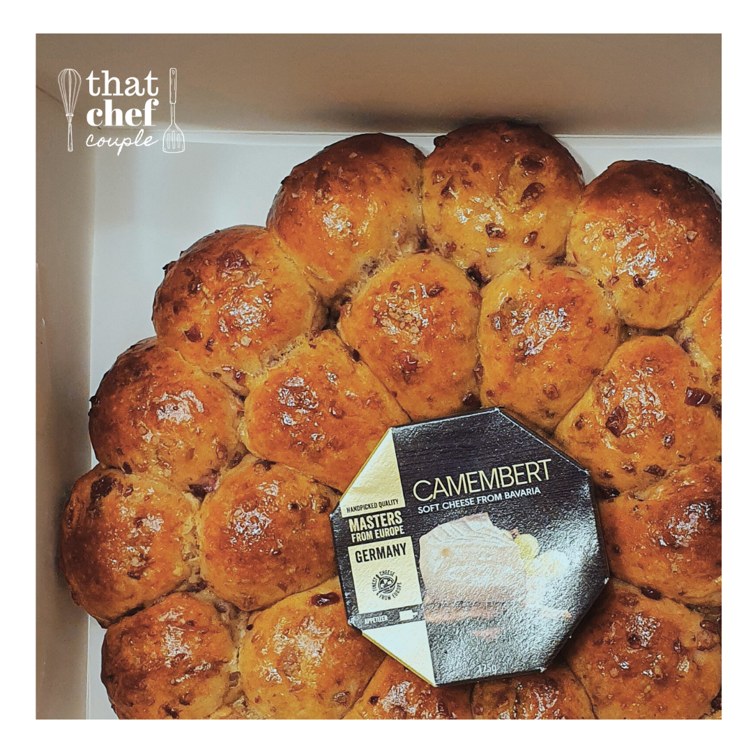 celebration bread with camembert cheese
